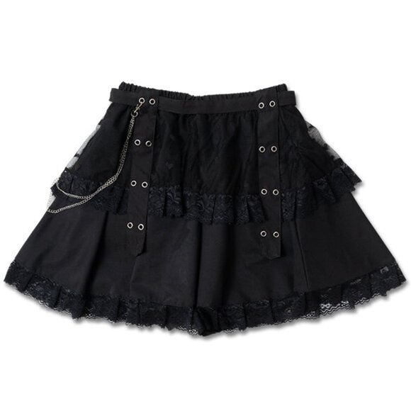 ACDC RAG - Love Punk Black Lolita Mini Skirt - Picture 2 of 6